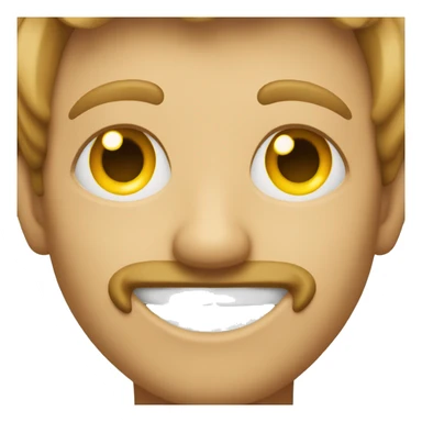 Emoji with poker eye and wild smile sticker