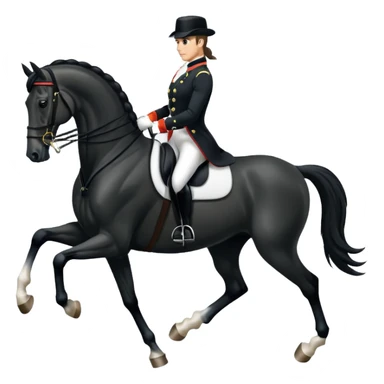 Dressage horse without rider sticker