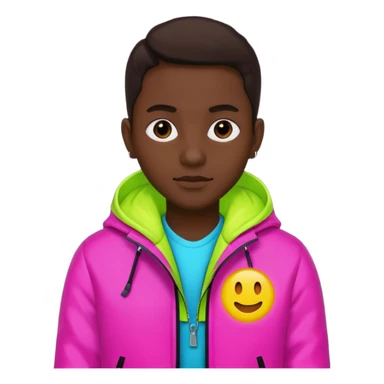 Russian underground fashion neon color jacket sticker