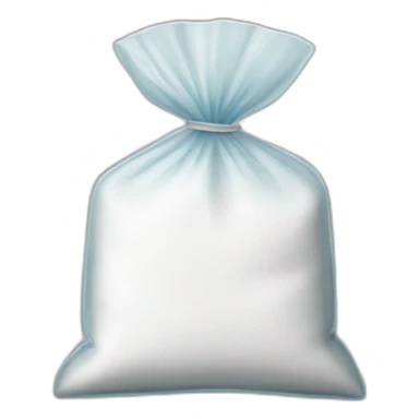 clear bag of powder sticker