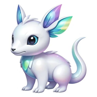  Iridescent white pale fakemon-creature  sticker