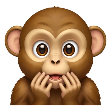 monkey covers mouth sticker