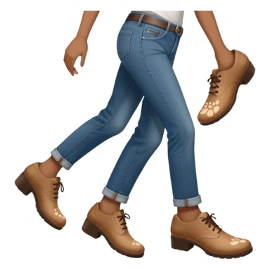 a shoe with a foot inside, stepping and showing a clear shoe print below. and leg







 sticker