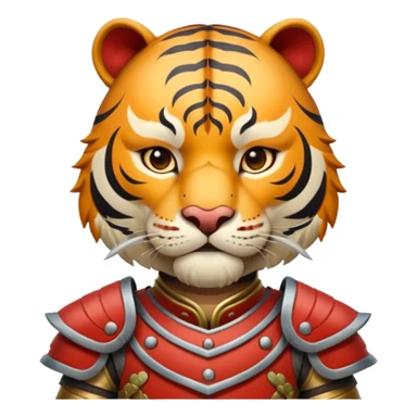 Ancient Chinese tiger warrior with traditional armor sticker