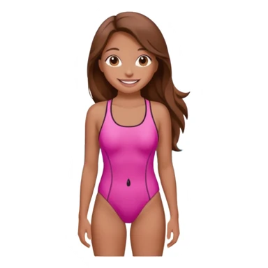 GIRL IN pink on the beach sticker