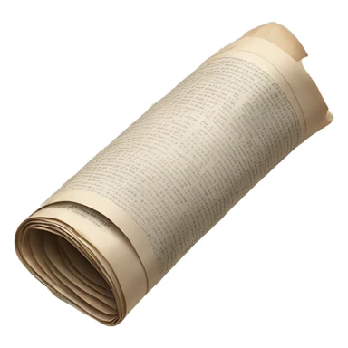 rolled newspaper with speech bubble sticker