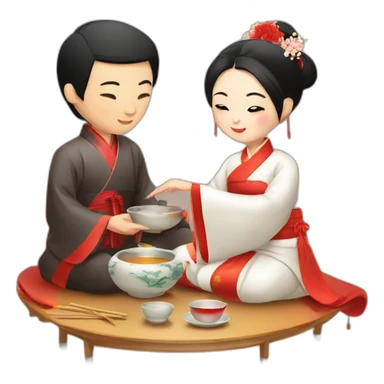 chinese wedding tea ceremony sticker
