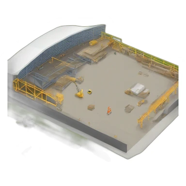 construction yard of a sports facility sticker