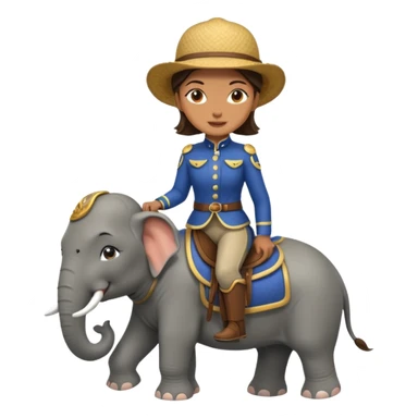 lady Rider on elephant sticker