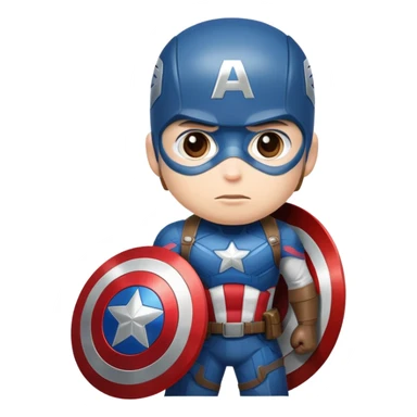captain america superhero with shield sticker