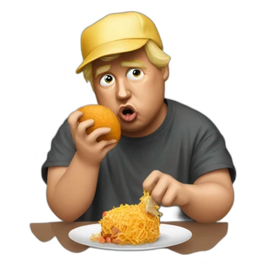 Kanye west eating donald trump sticker