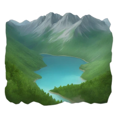Lac de montagne sticker