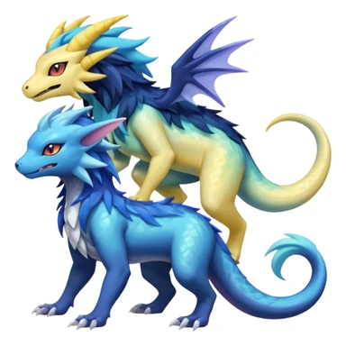 Shiny Sunny furry neon colorful scaly painted Asian pastel-gradient Absol-Salandit-Meloetta-Solgaleo-Luxray-Suicune-fusion sticker