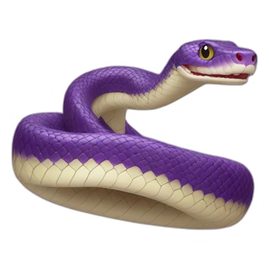 Purple snake sticker