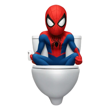 spiderman in toilet sticker