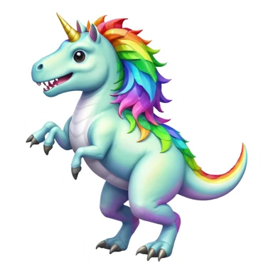 Unicorn riding a T. rex sticker