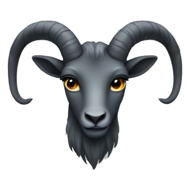 Dark grey Capricorn  sticker