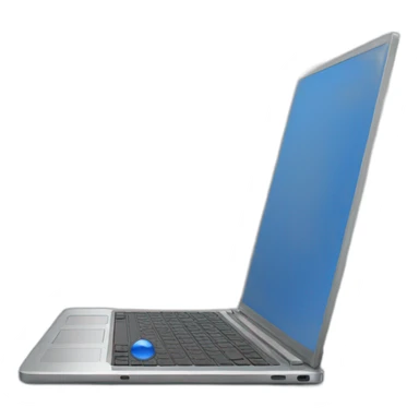 laptop with blue screen sticker
