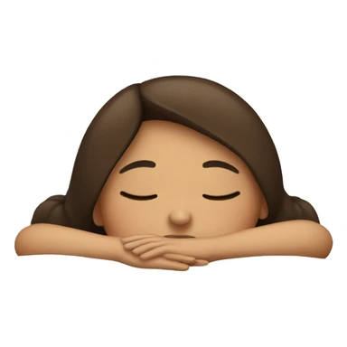 Brunette sleeping girl sticker