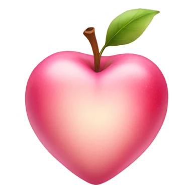 light pink apple heart sticker