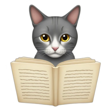 Cat-reading-the-odyssey sticker