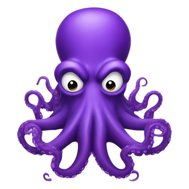 purple Octopus with beard sticker