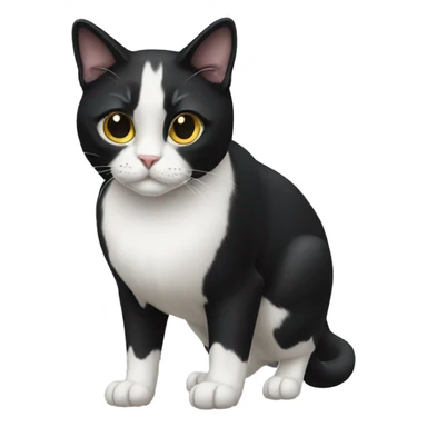 Tuxedo Cat Breed Full Body sticker