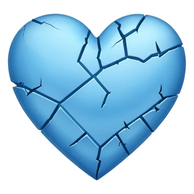 Emoji de corazón azul roto sticker