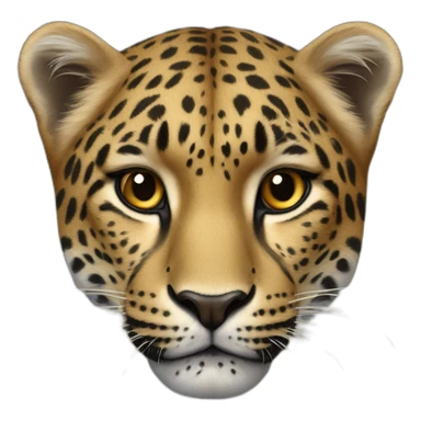 Léopard qui porte une corone sticker