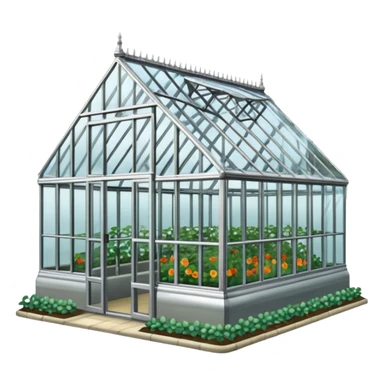 a big glasshouse in a garden (kew garden) sticker