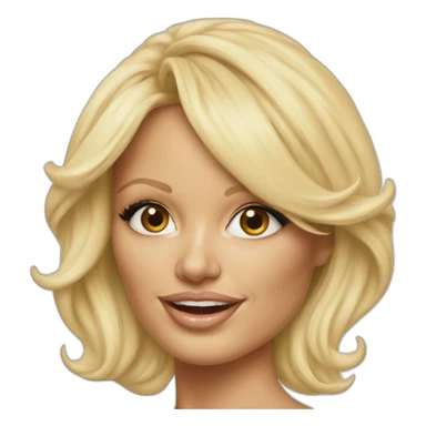 pamela anderson hyperrealistic sticker