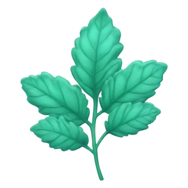Blue mint leaves  sticker