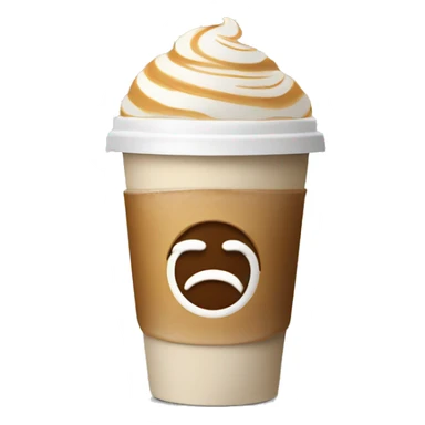 Latte in a coffee take out cup sticker