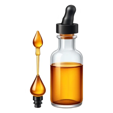 Oil serum bottle with dropper sticker