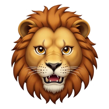 nasty lion looking sideways with mean fierce expression sticker