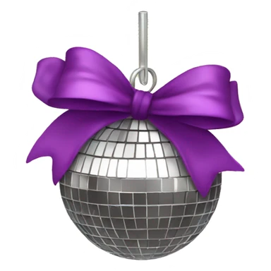 Disco ball with bow sticker