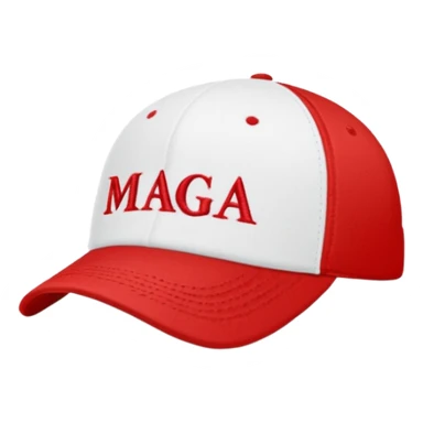 Hat with MAGA sticker