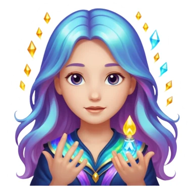 girl with magic sticker