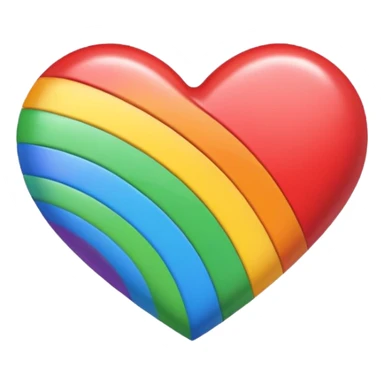 heart rainbow sticker