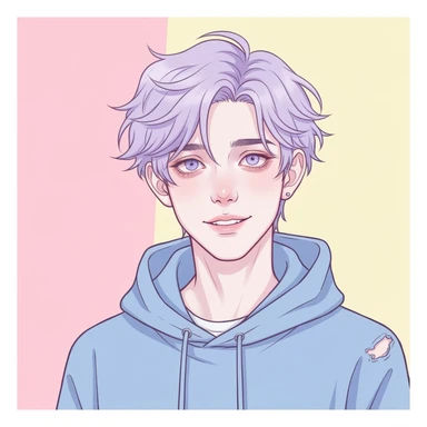 pastel horror profile picture, cute, expressive, minimal, variation 2 sticker