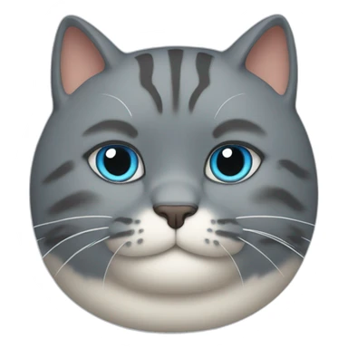 blue fat cat sticker