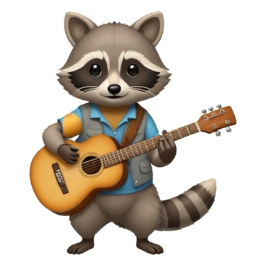 Raccon with guitar sticker