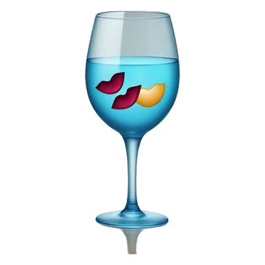 Wineglass with kiss on it sticker