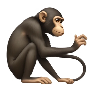 A monkey slapping a mouse  sticker