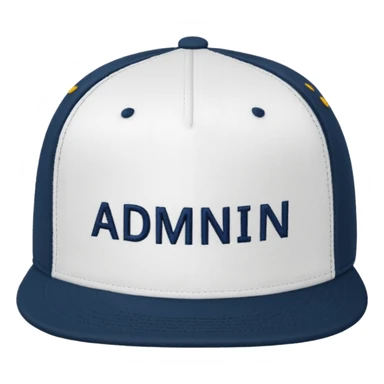 admin hat withe the words admin on hat sticker