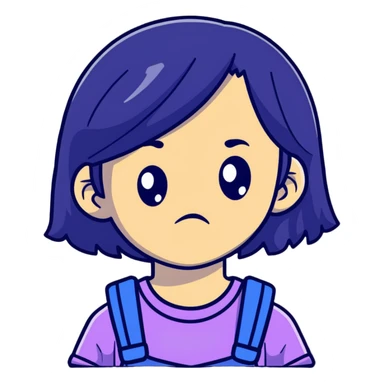 Girl looking at someone with disgust but she actually loves him  sticker