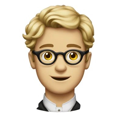 victorian young man with glasses sticker