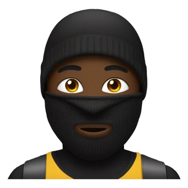 Dark skin in ski mask sticker