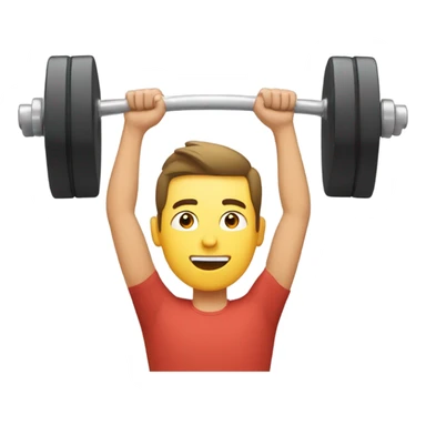 guy training with dumbells behind his head sticker