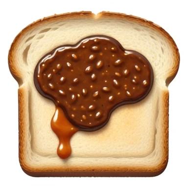 slice of bread with with a squeeze of vegemite sauce on top sticker